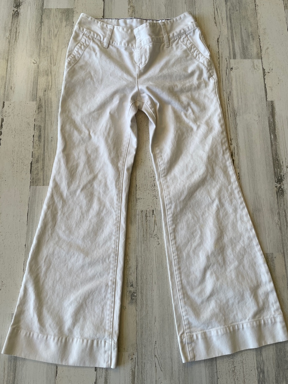 Vintage 2003 Tommy Hilfiger White Wide Leg Jeans SZ 10